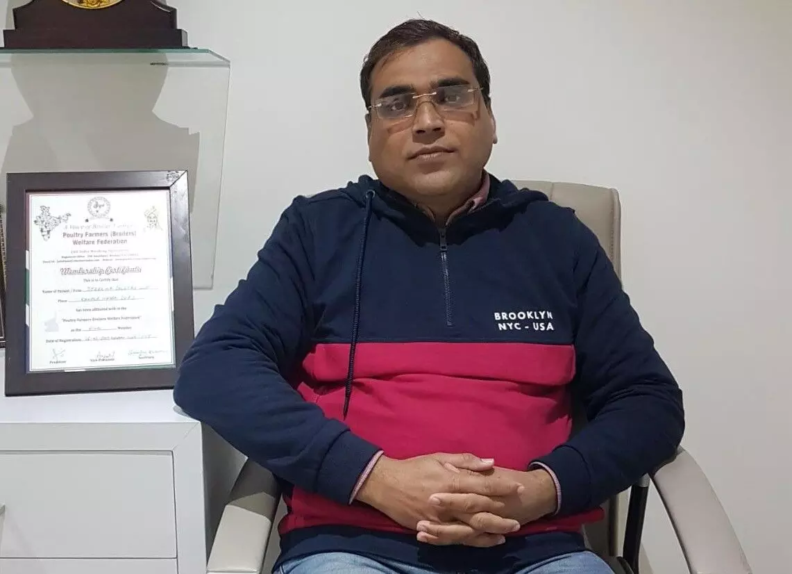 पोल्ट्री फार्मर्स ब्रॉयलर्स फेडरेशन के अध्यक्ष एफ.एम शेख।